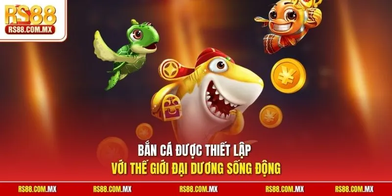 Bắn cá được thiết lập với thế giới đại dương sống động
